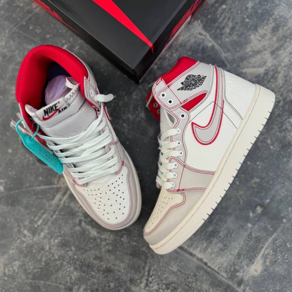 نایک ایر جردن وان رد فانتوم Nike Air Jordan 1 Retro High OG Phantom Gym Red 93