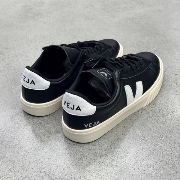 ونس وجا کمپو مشکی سفید Veja Campo Leather Black White 113