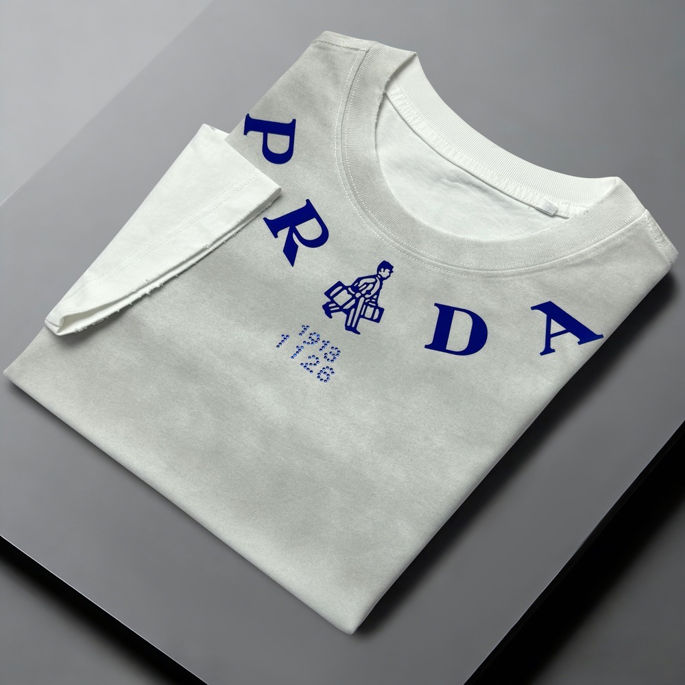 تیشرت یقه گرد pradaکد 26602 12252