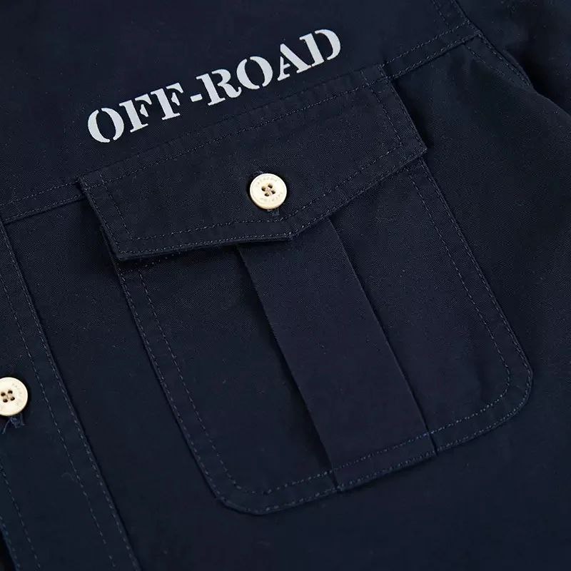 پیراهن کتان دوجیب مارک آفرود off road کد 7001