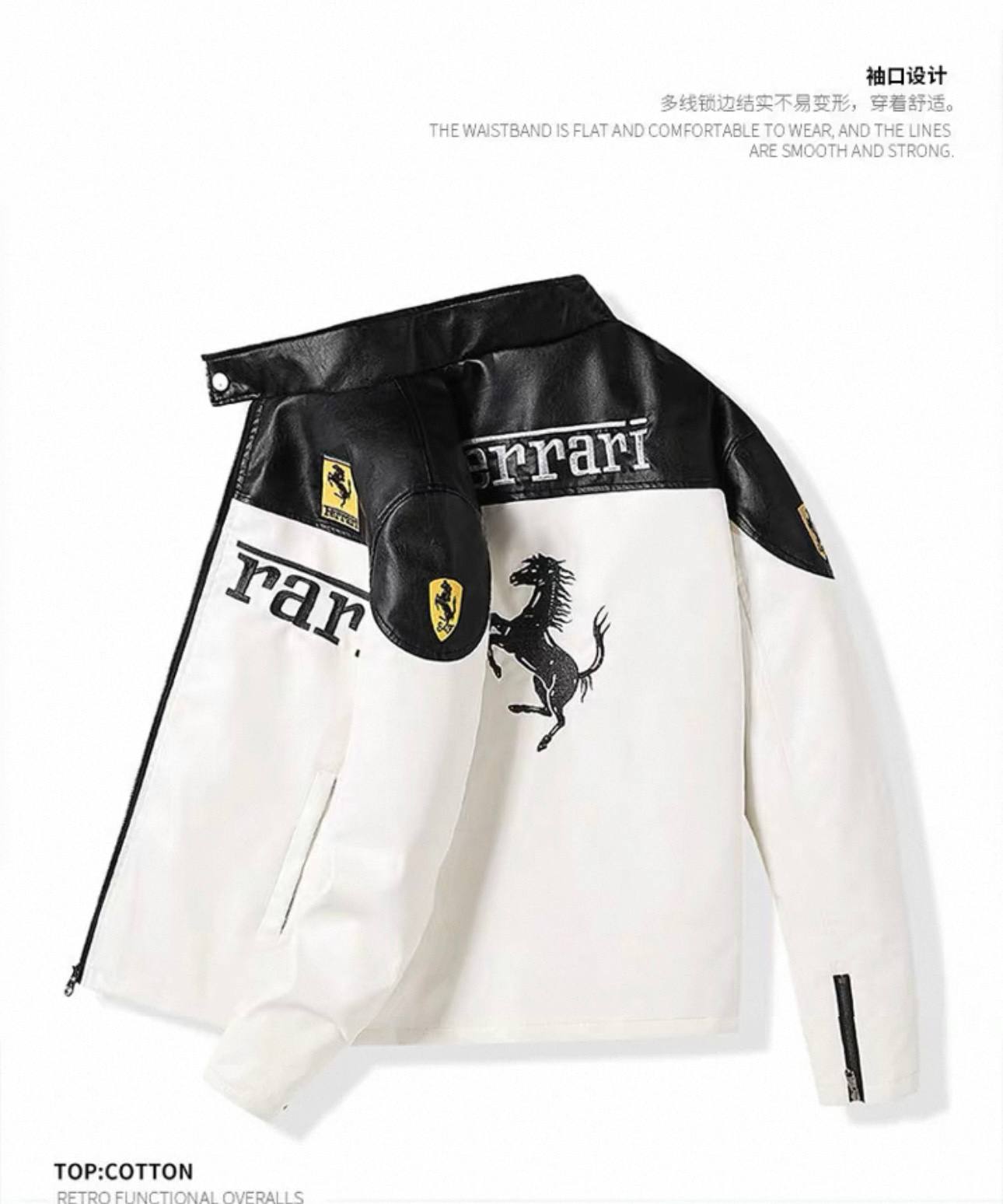  کاپشن چرم موتور سواری فراری کد 162