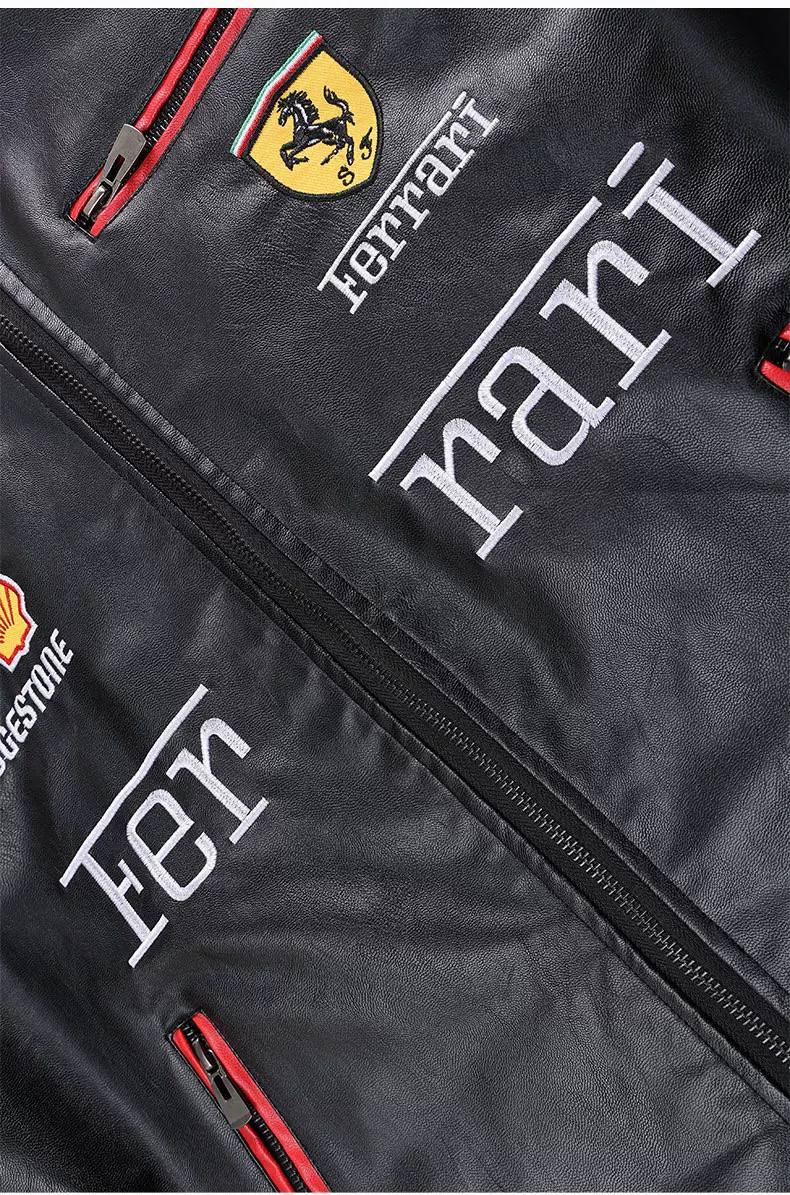  کاپشن چرم موتور سواری فراری کد 1803