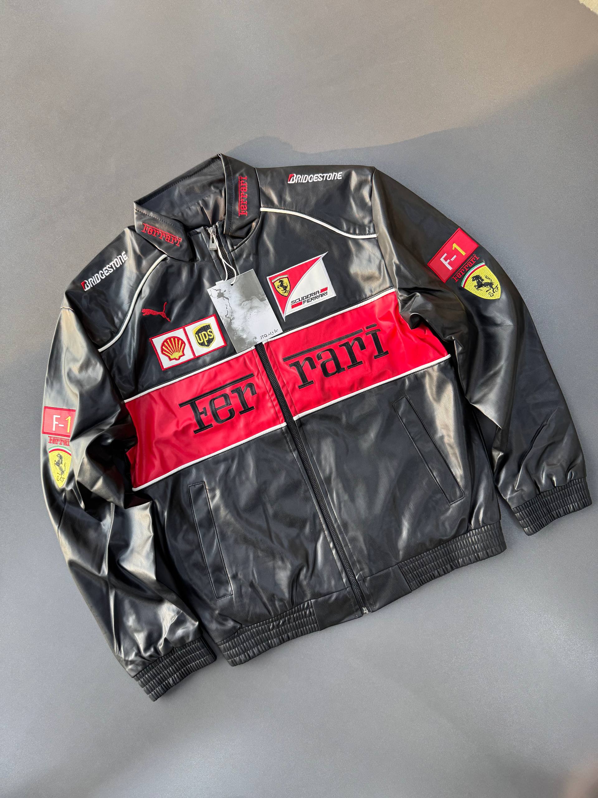  کاپشن چرم موتور سواری فراری کد 2535