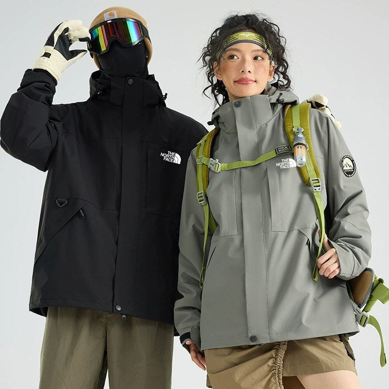 کاپشن دو پوش پلار دار دو قلو (گورتکس) مارک North face کد 99699