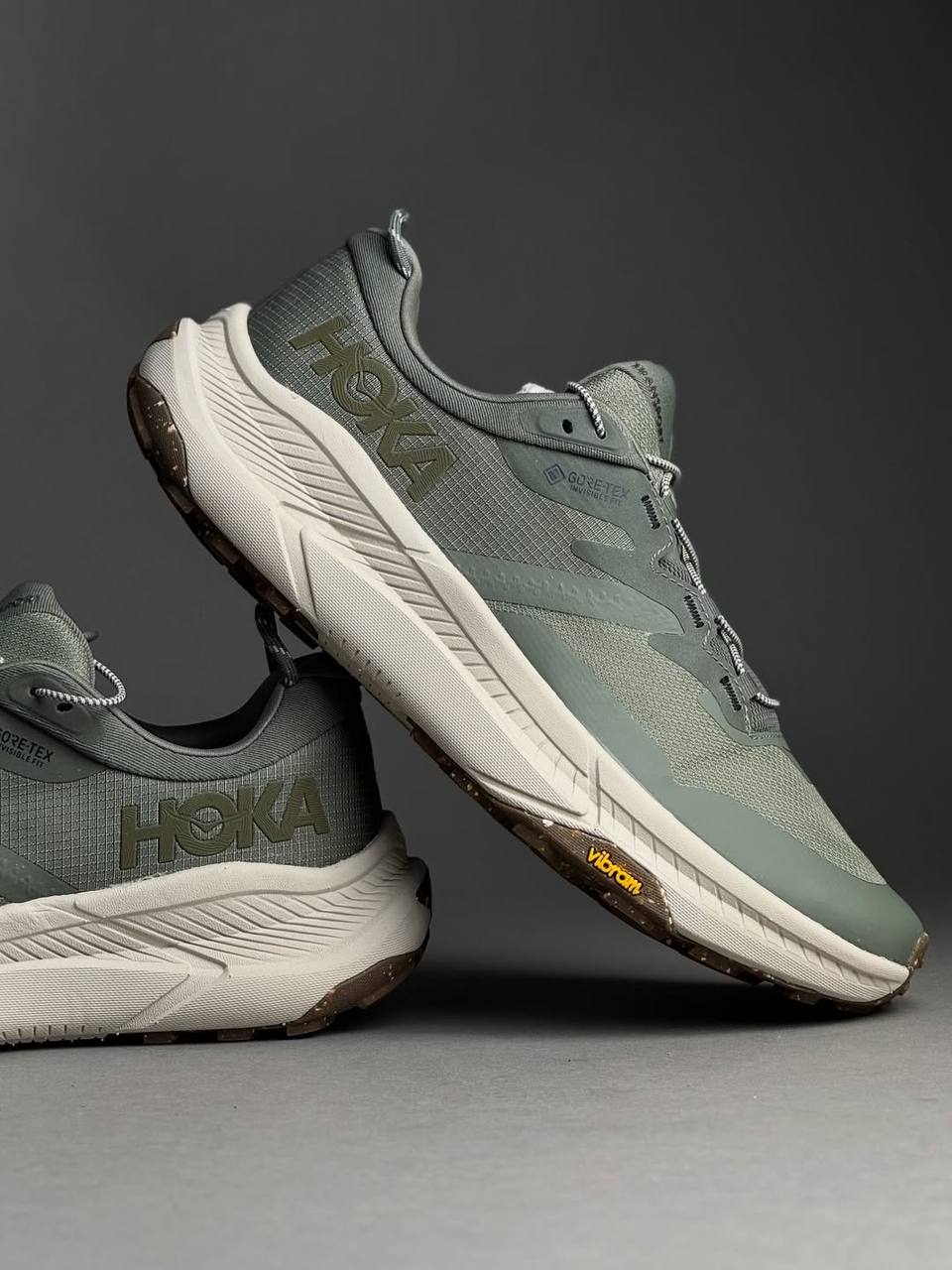 کفش هوکا ترنسپورت سبز زیره سفید کد 