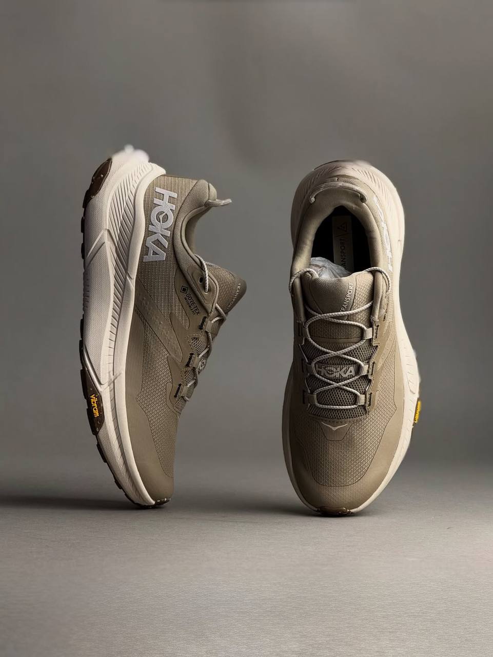 کفش هوکا ترنسپورت شکلاتی زیره سفید کد 