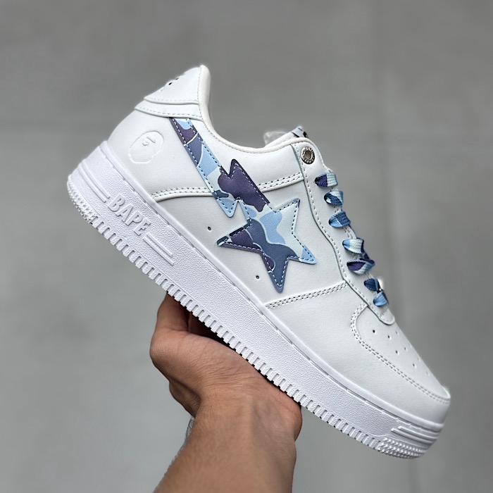 نایک ایفورس بیپ سفید ابی  Bape 